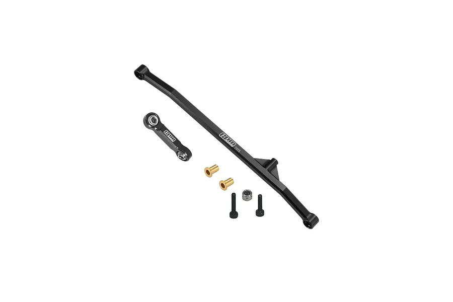 GPM Aluminium Steering Tie Rod &amp;amp; Drag Link Set - Black image 130940
