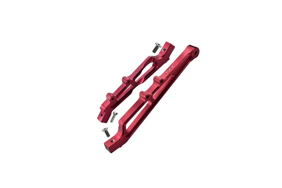 GPM Red Aluminium Front &amp;amp; Rear Chassis Brace Set image 130952