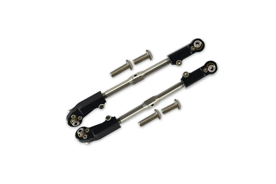 GPM Red Aluminium &amp;amp; Stainless Steel ARRMA Kraton, Talion &amp;amp; Outcast Adjustable Front Steering Turnbuckles 2Pcs image 131021