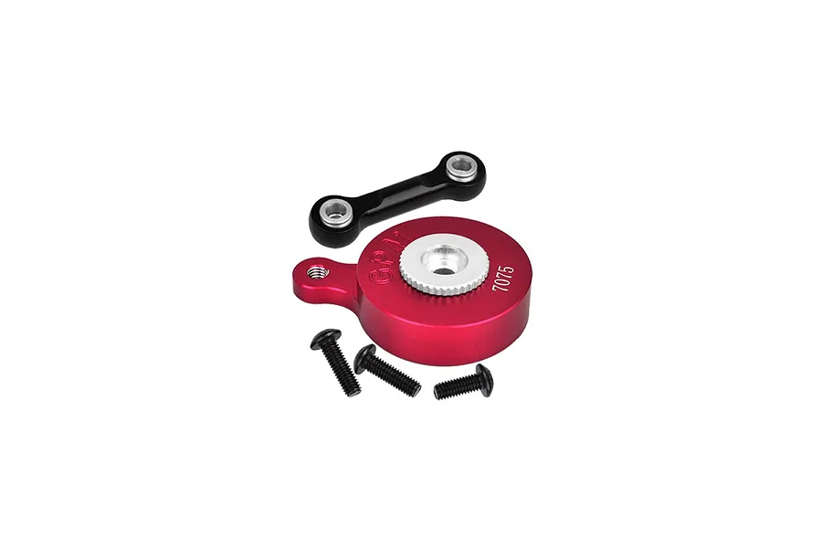 GPM Red Aluminium 25T Servo Horn w/ Servo Saver &amp;amp; Linkage image 131082