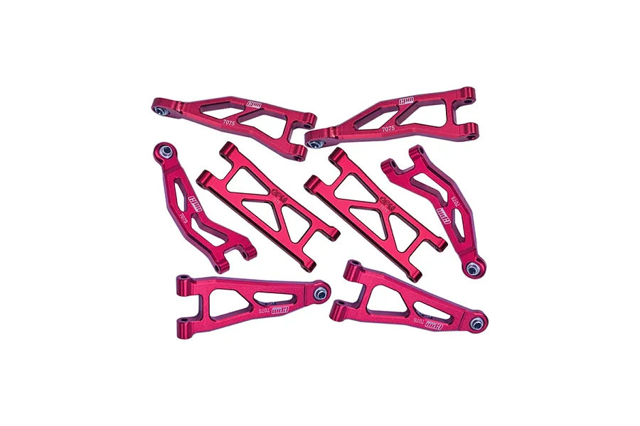 GPM Red Aluminium Front &amp;amp; Rear Suspension Arms Set image 131136