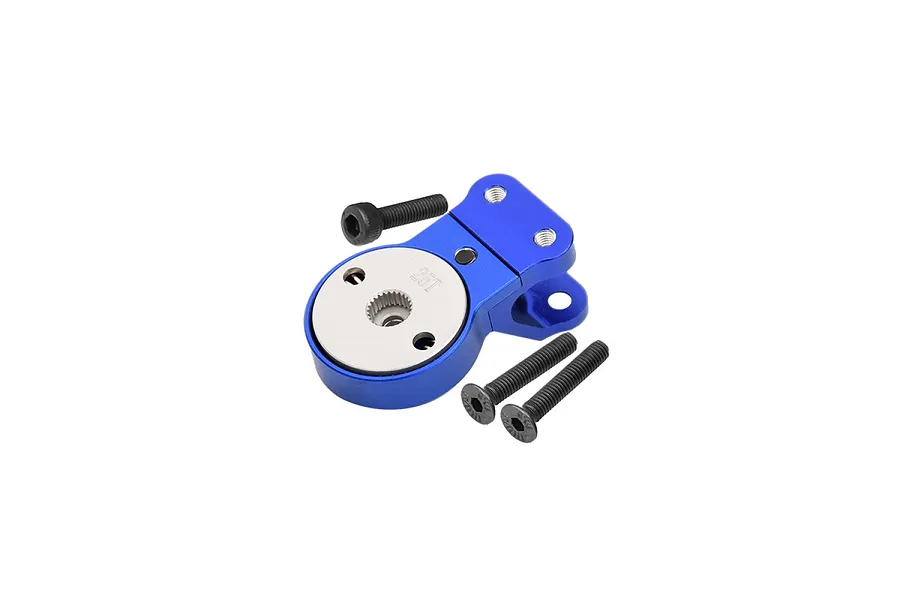 GPM Aluminium 25T Servo Horn with Built in Servo Saver - Blue image 131148