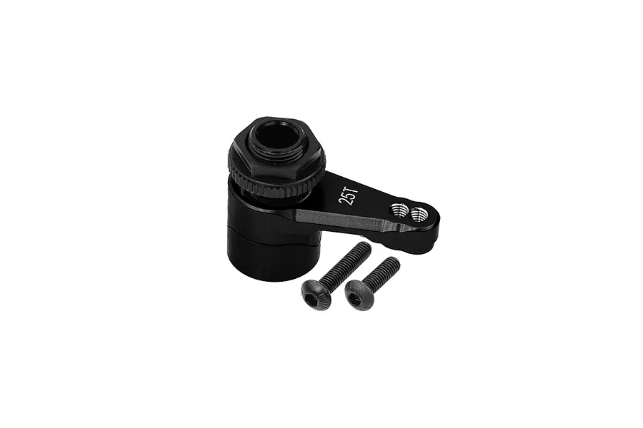 GPM Black Aluminium 25T Servo Horn w/ Built-In Servo Saver image 131241