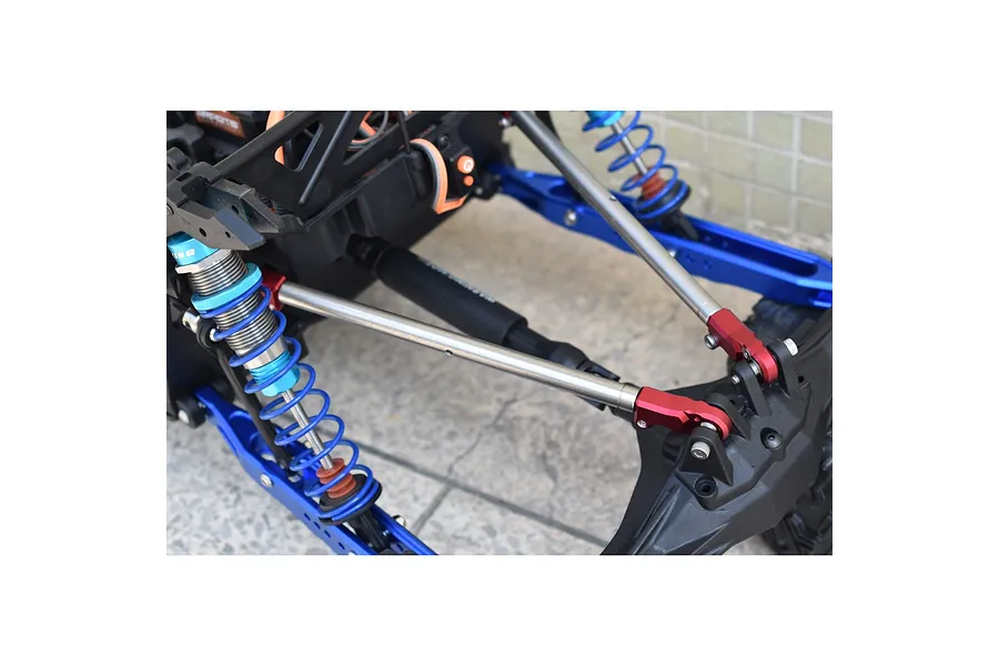 GPM Red Stainless Steel Adjustable Rear Tie Rods 2Pcs image 131264