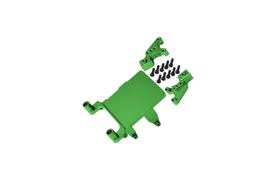 GPM Aluminium Front and Rear Shock Mounts Set - Green image 131281