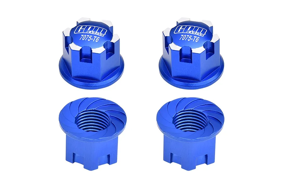 GPM Blue Aluminium 17mm Flanged Wheel Nuts 4Pcs image 131329