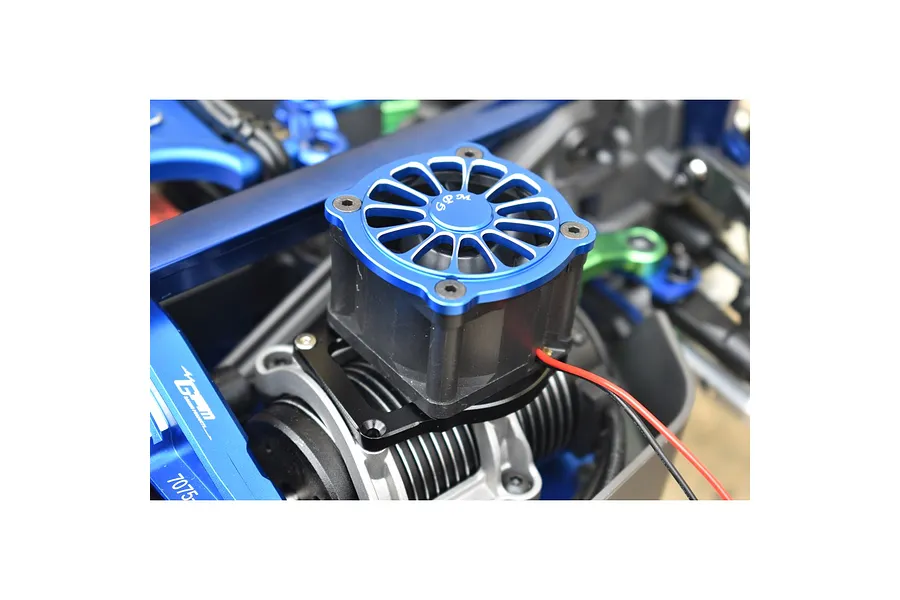 GPM 12V High Performance 40x40mm Motor Cooling Fan with Mount - Blue image 131350