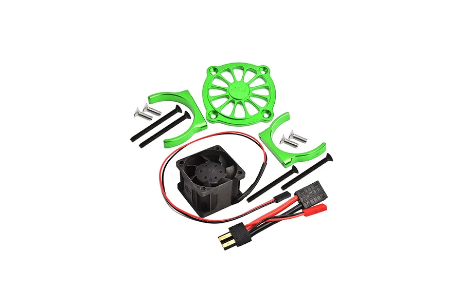 GPM Green Aluminium Motor Heat Sink Set w/ Cooling Fan for SLE038A image 131351