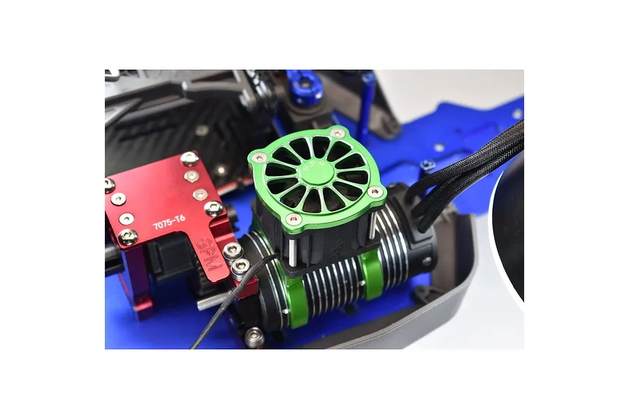 GPM Green Aluminium Motor Heat Sink Set w/ Cooling Fan for SLE038A image 131355