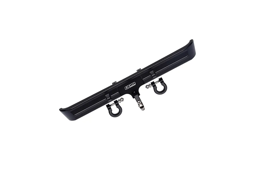 GPM Black Aluminium TRX-4 Chevy Blazer Rear Bumper w/ D-Ring &amp;amp; Drop Hitch image 131425