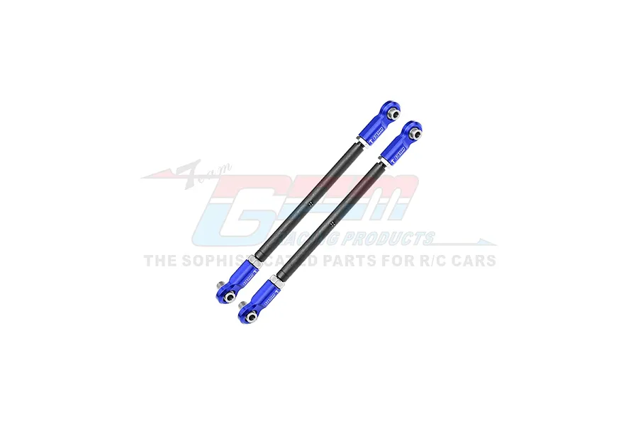 GPM Blue Aluminium X-Maxx Complete Front Steering 173mm Turnbuckles 2Pc image 131476