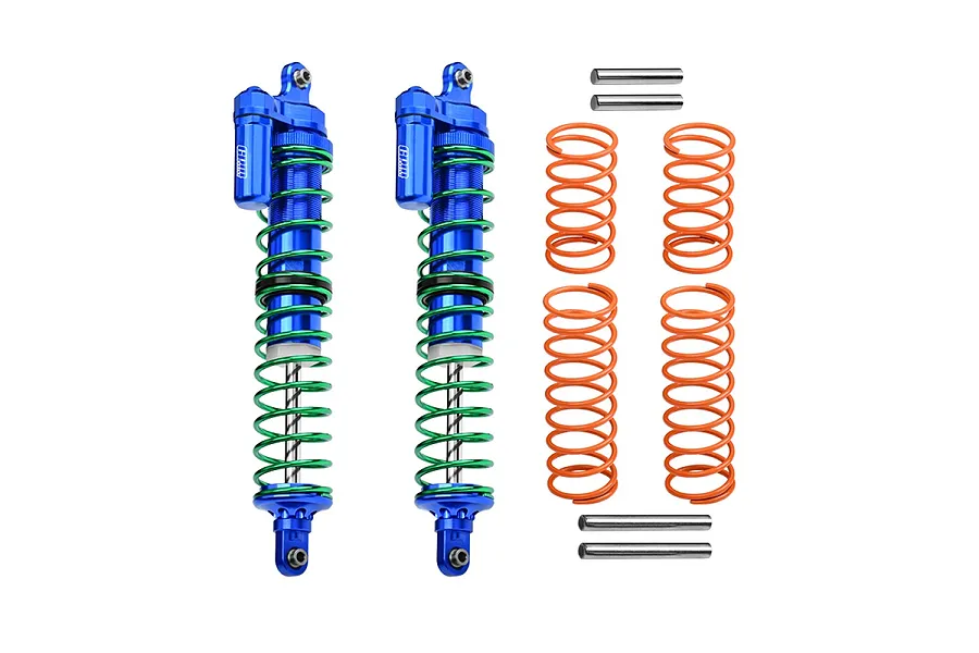 GPM X-Maxx Blue Aluminium Shocks Assembled w/ Springs 2Pc image 131480