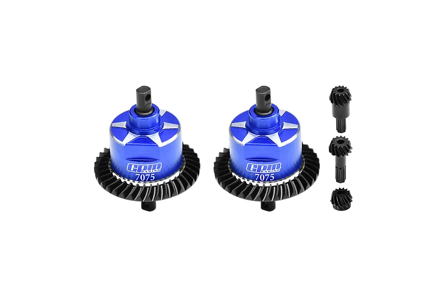 GPM Aluminium Front and Rear Complete Differentials 2Pcs - Blue image 131506
