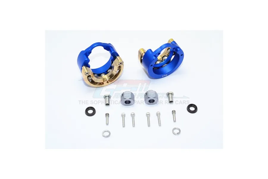 GPM Black TRX-4 Brass Weighted Axle Pendulum Knuckles &amp;amp; +9mm Hex Adapter 2Pcs image 131624