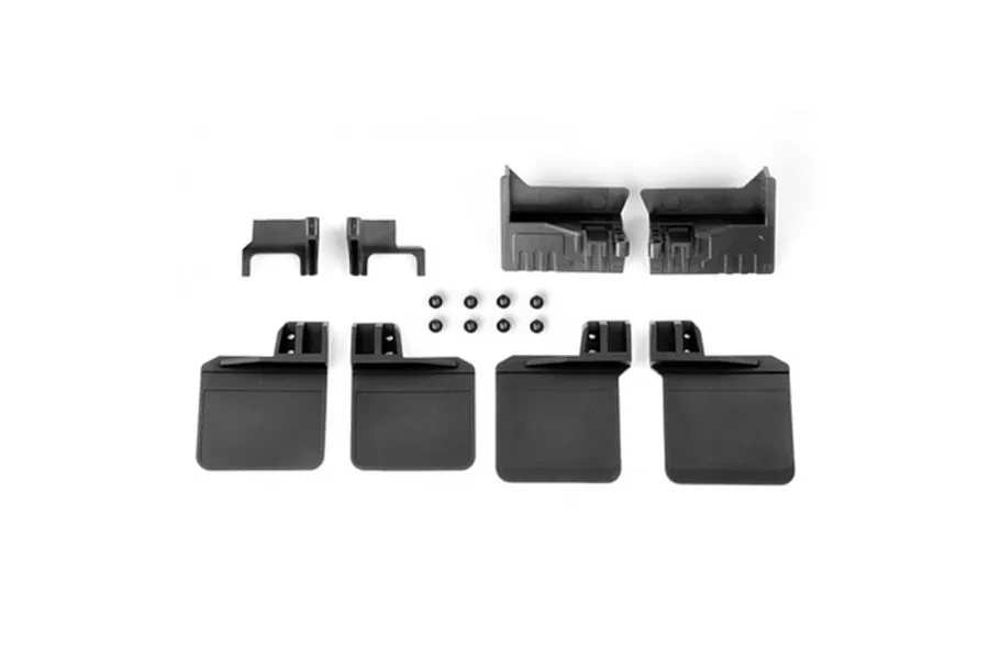GPM Black Polyurethane TRX-4 Front &amp;amp; Rear Mud Flap Set image 131637