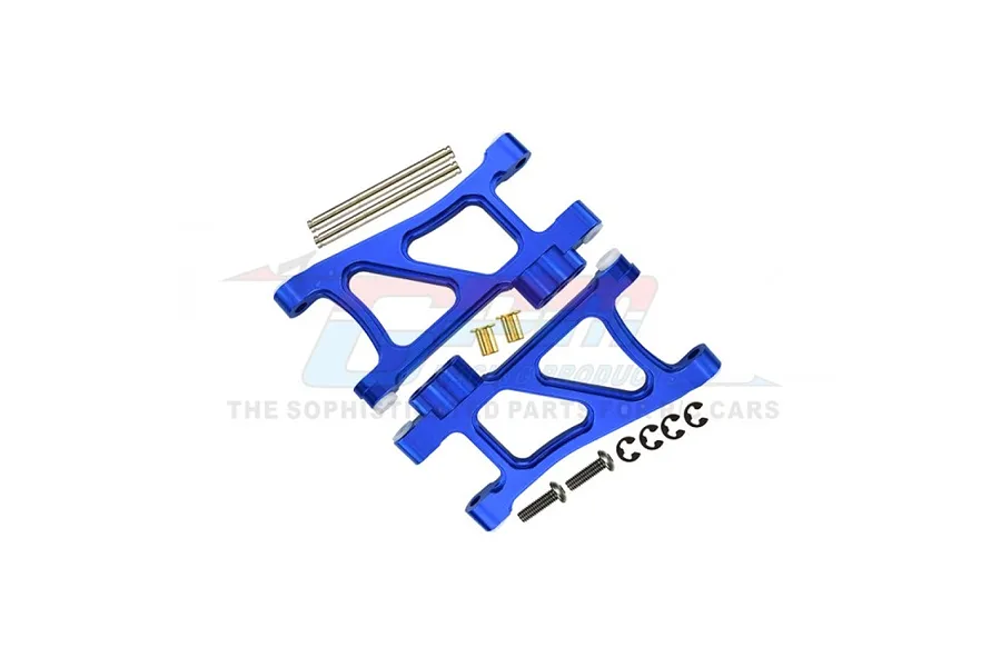 GPM Black Aluminium TT-02B Front Lower Suspension Arms 2Pcs w/ Hardware image 131679