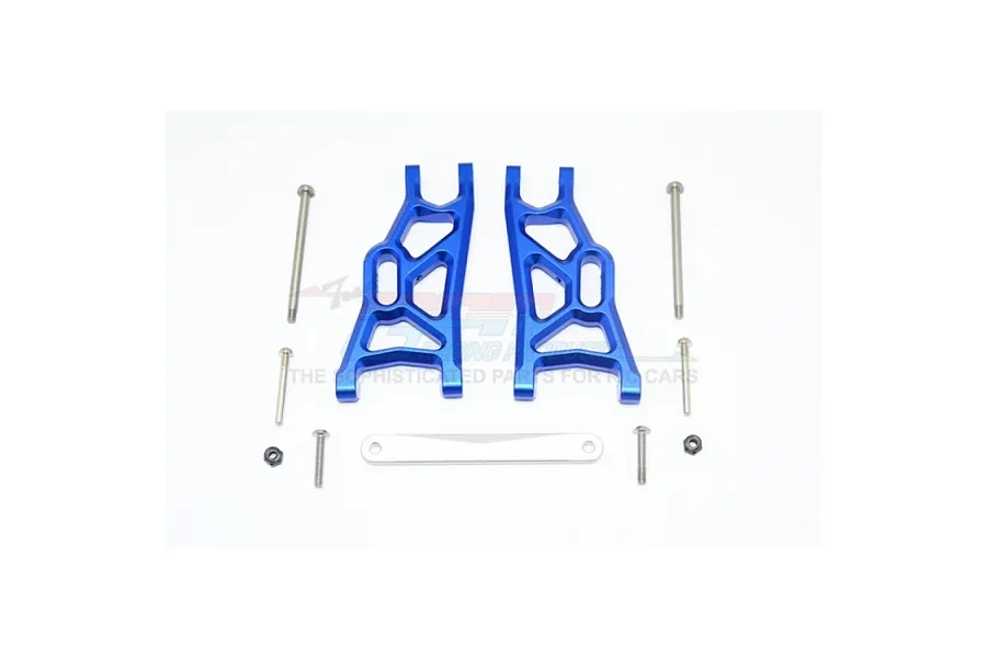 GPM Blue Aluminium Traxxas Slash 2WD Front Lower Suspension Arms 2Pcs w/ Pins image 131704