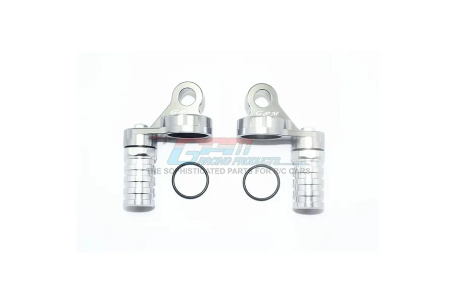 GPM Aluminium Shock Cap with Piggyback Reservoirs 2Pcs - Grey Silver image 131732