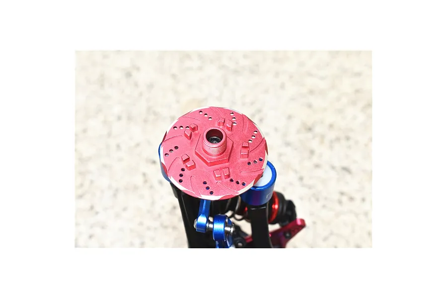 GPM Aluminium 17mm Brake Disc Wheel Hex +6mm Adapters 2Pcs - Green image 131743