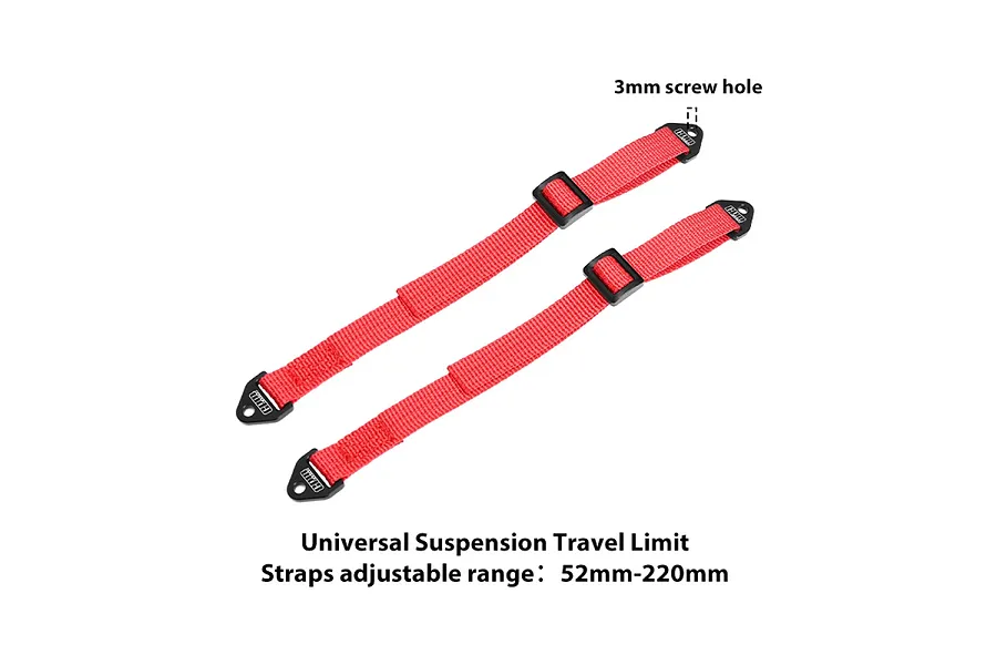 GPM Aluminium and Nylon Adjustable Front or Rear Suspension Limit Straps 2Pcs - Black and Green image 131748