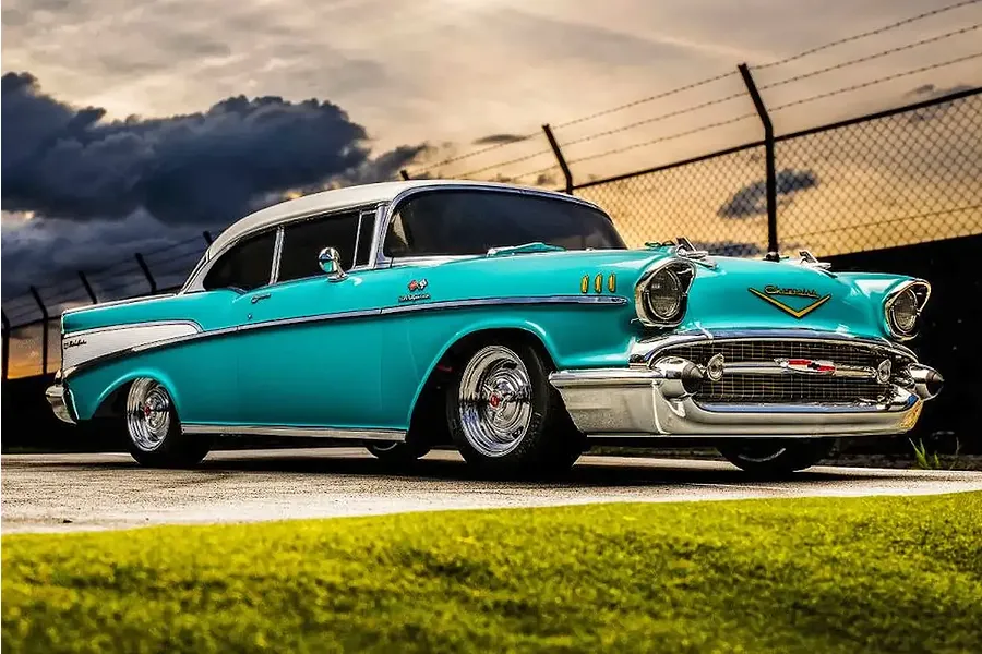 Kyosho Fazer Mk2 1957 Chevrolet Bel Air Coupe RC Car Electric 4WD 1/10 Scale RTR image 131788