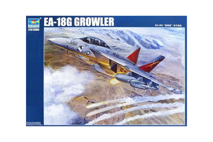 Trumpeter 1/32 EA-18G Growler Jet Scaled Plastic Model Kit image 131826