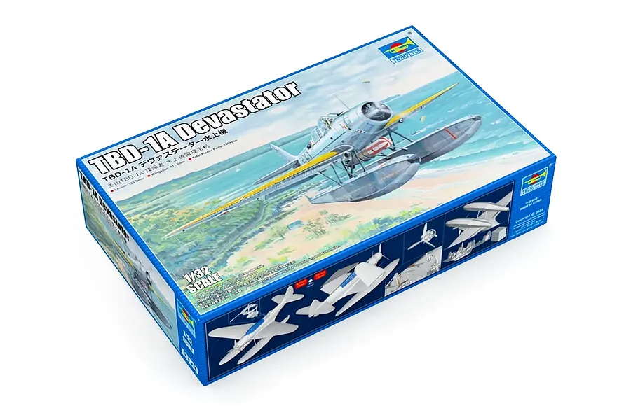 Trumpeter 1/32 U.S. TBD-1A &amp;quot;Rabaged&amp;quot; Devastator Torpedo Attack Aircraft Model Kit image 131832