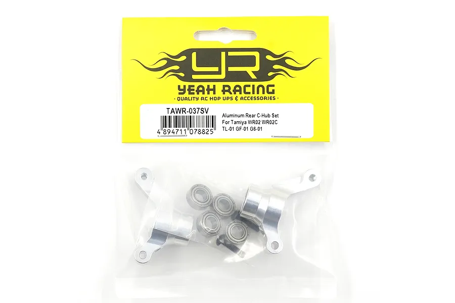 Yeah Racing Aluminium Rear Hubs 2Pcs - Silver image 4