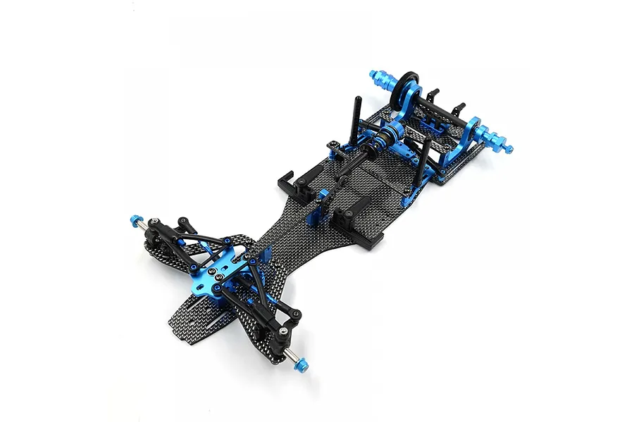 Yeah Racing Tamiya TRF104 Carbon Fibre Conversion Set - Silver/Black image 2