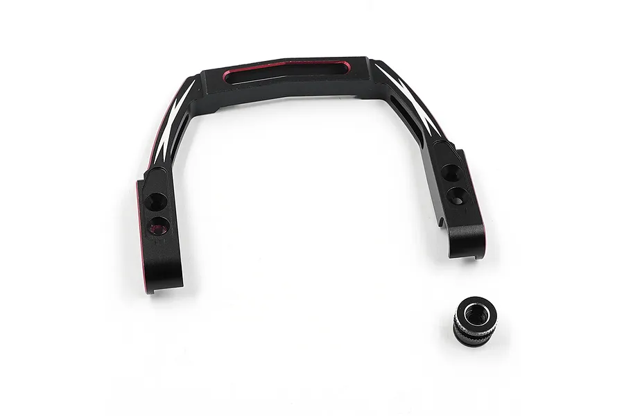 Yeah Racing Aluminium Sanwa M17 Carrying Handle with Dial - Black/Red image 131942