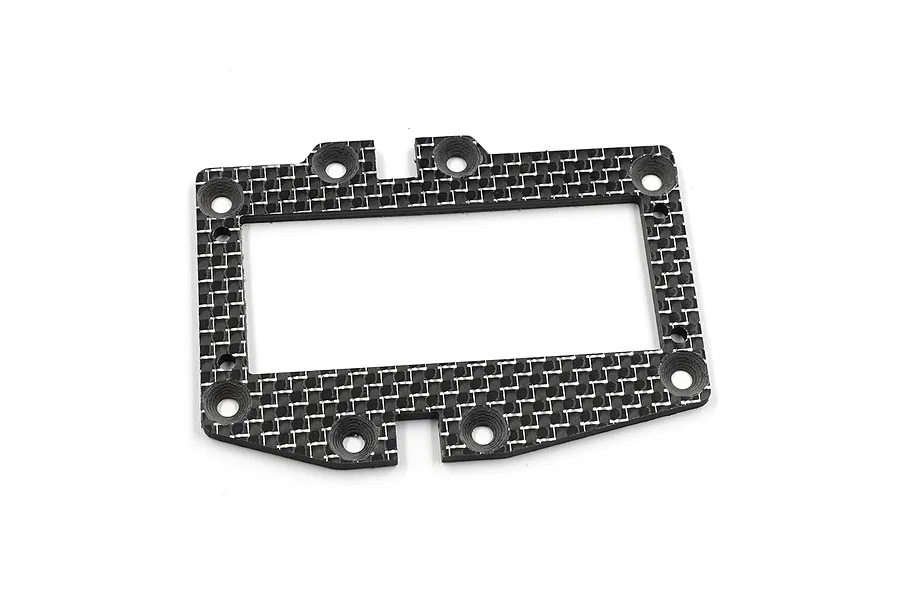 Yeah Racing Carbon Fibre 2.5mm Motor Mount Plate - Silver image 1