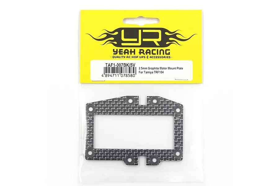 Yeah Racing Carbon Fibre 2.5mm Motor Mount Plate - Silver image 4