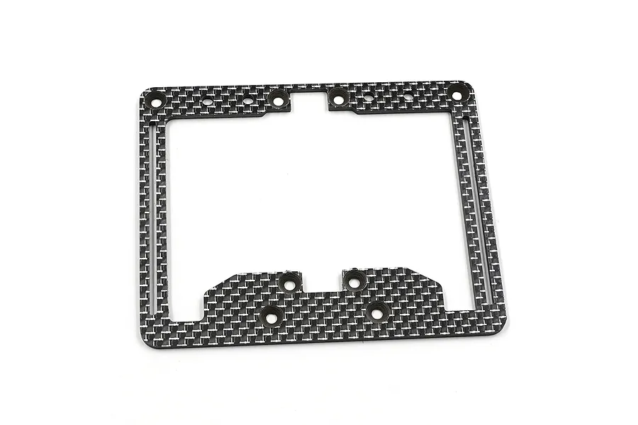 Yeah Racing Carbon Fibre 2.0mm Rear Suspension Plate - Silver image 1