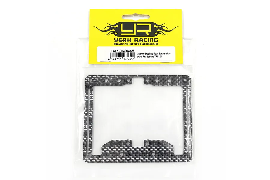Yeah Racing Carbon Fibre 2.0mm Rear Suspension Plate - Silver image 4