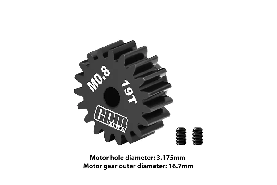 GPM Carbon Steel 19T 32dp/0.8Mod Pinion Gear image 131985