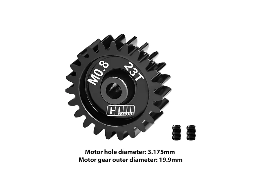 GPM Carbon Steel 23T 32dp/0.8Mod Pinion Gear image 1