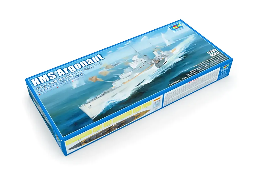 Trumpeter 1/350 HMS Argonaut Light Cruiser Scaled Plastic Model Kit image 132002
