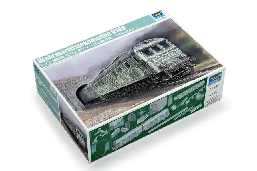 Trumpeter 1/35 Wehrmacht Locomotive V188 Scaled Plastic Model Kit image 132010