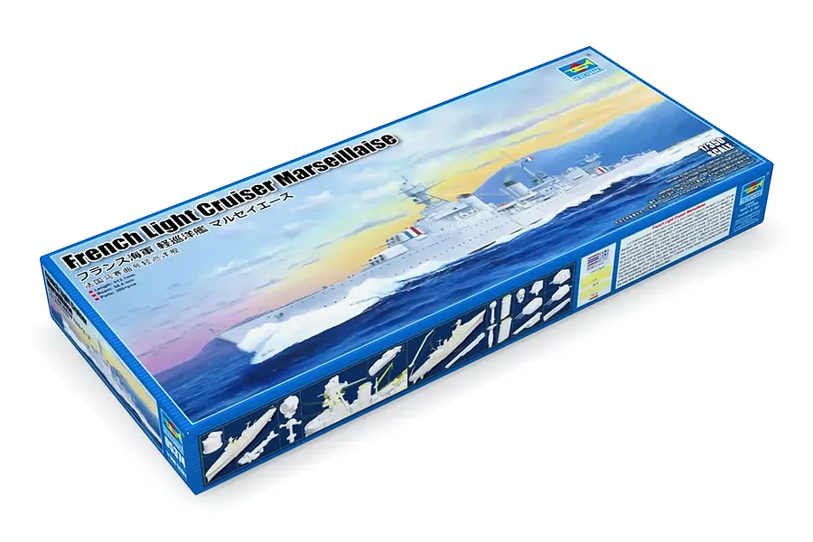 Trumpeter 1/350 French Marseillaise Light Cruiser Scaled Plastic Model Kit image 132012