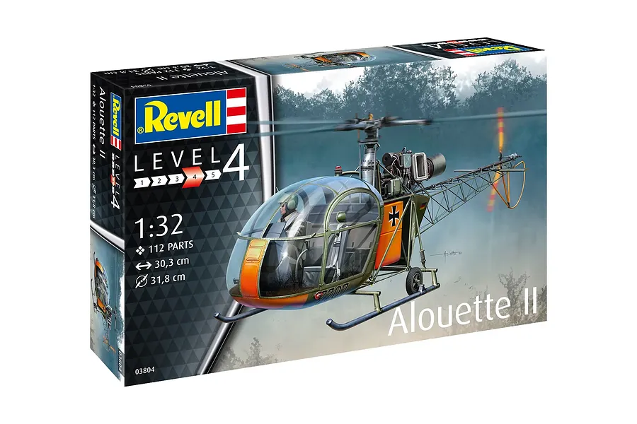 Revell 1/32 Alouette II Helicopter Scaled Plastic Model Kit image 132133