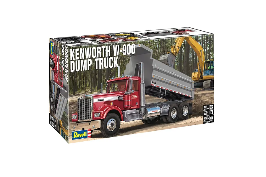 Revell 1/25 Kenworth W-900 Dump Truck Scaled Plastic Model Kit image 132156