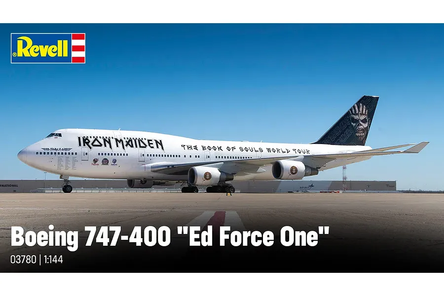 Revell 1/144 Boeing 747-700 Iron Maiden “Ed Force One” Aeroplane Scaled Plastic Model Kit image 132254