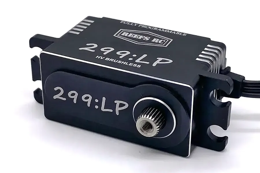 Reefs RC Aluminium 299 Low Profile 23kg 8.4V Brushless Metal Gear Servo - Black image 132329