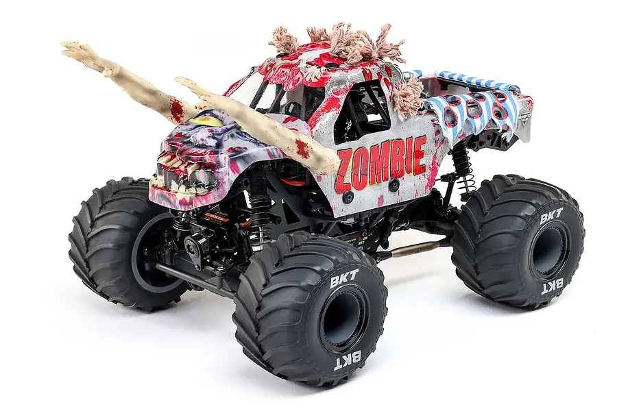 Losi Mini LMT Zombie Monster Jam 2S 4X4 RC Monster Truck Electric 4WD 1/18 Scale RTR - Red image 132375