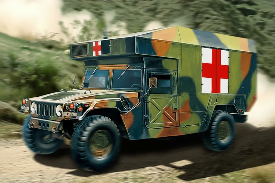 Academy 1/35 M997 Humvee Maxi Ambulance Scaled Plastic Model Kit image 132403