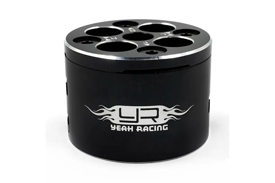 Yeah Racing Aluminium Adjustable Shock Absorber Refilling Holder - Black image 132466