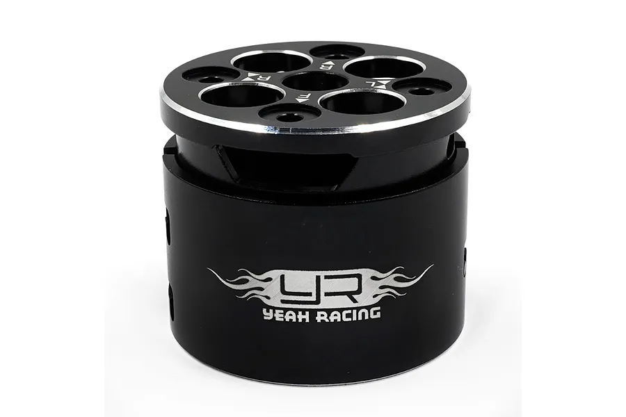 Yeah Racing Aluminium Adjustable Shock Absorber Refilling Holder - Black image 132471