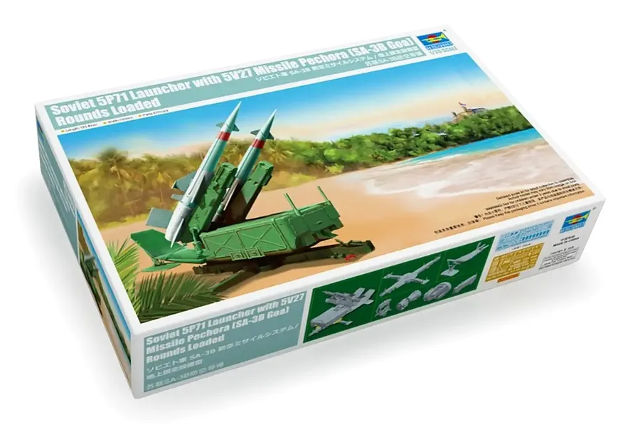 Trumpeter 1/35 Soviet 5P71 Launcher with 5V27 Pechora (SA-3B Goa) Missiles Scaled Plastic Model Kit image 132601