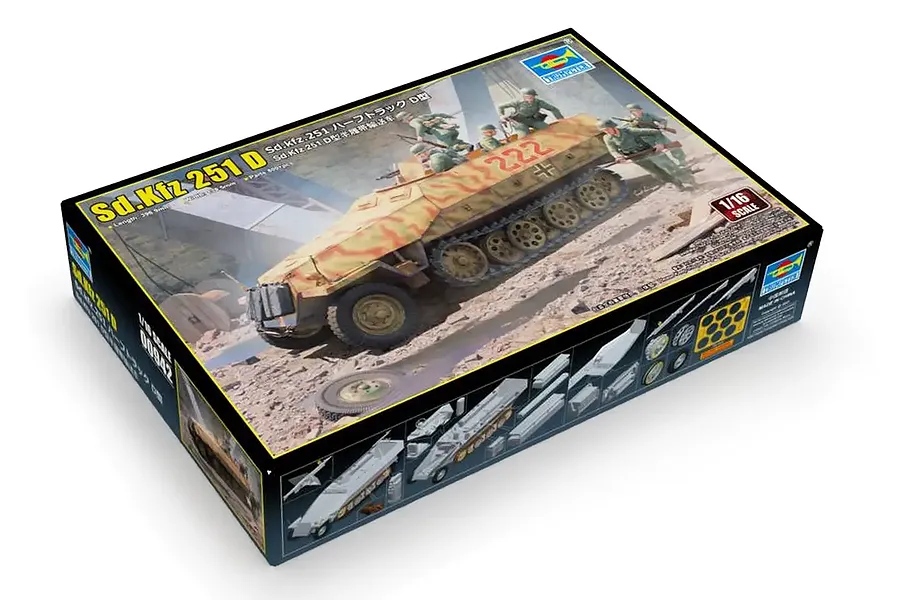 Trumpeter 1/16 Sd.Kfz (Sonderkraftfahrzeug 251D) Semi-Tracked Model Kit image 132602