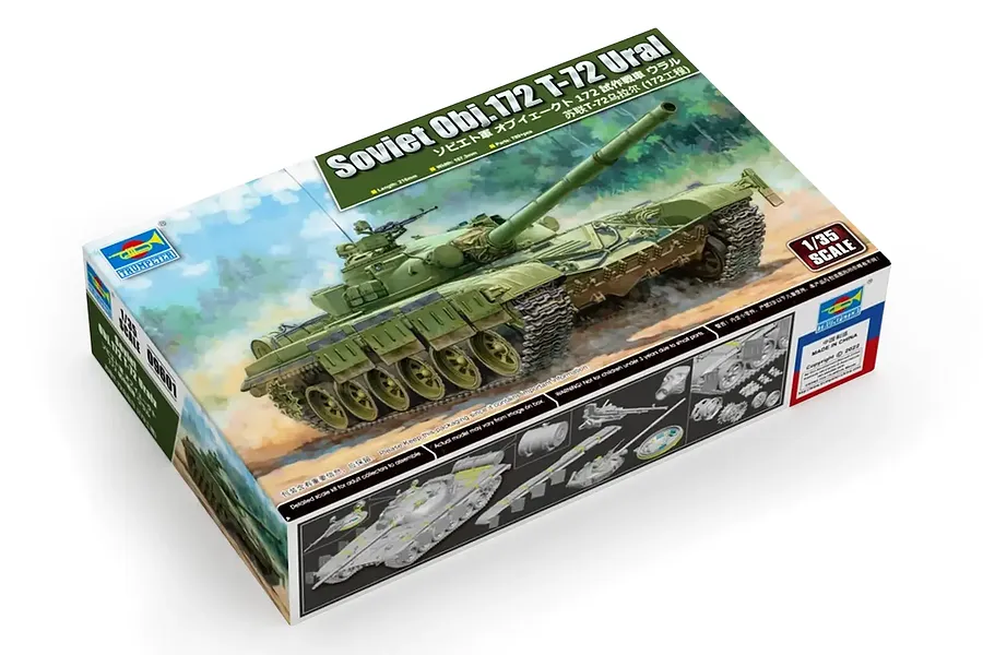 Trumpeter 1/35 Soviet Obj.172 T-72 Ural Tank Scaled Plastic Model Kit image 132610